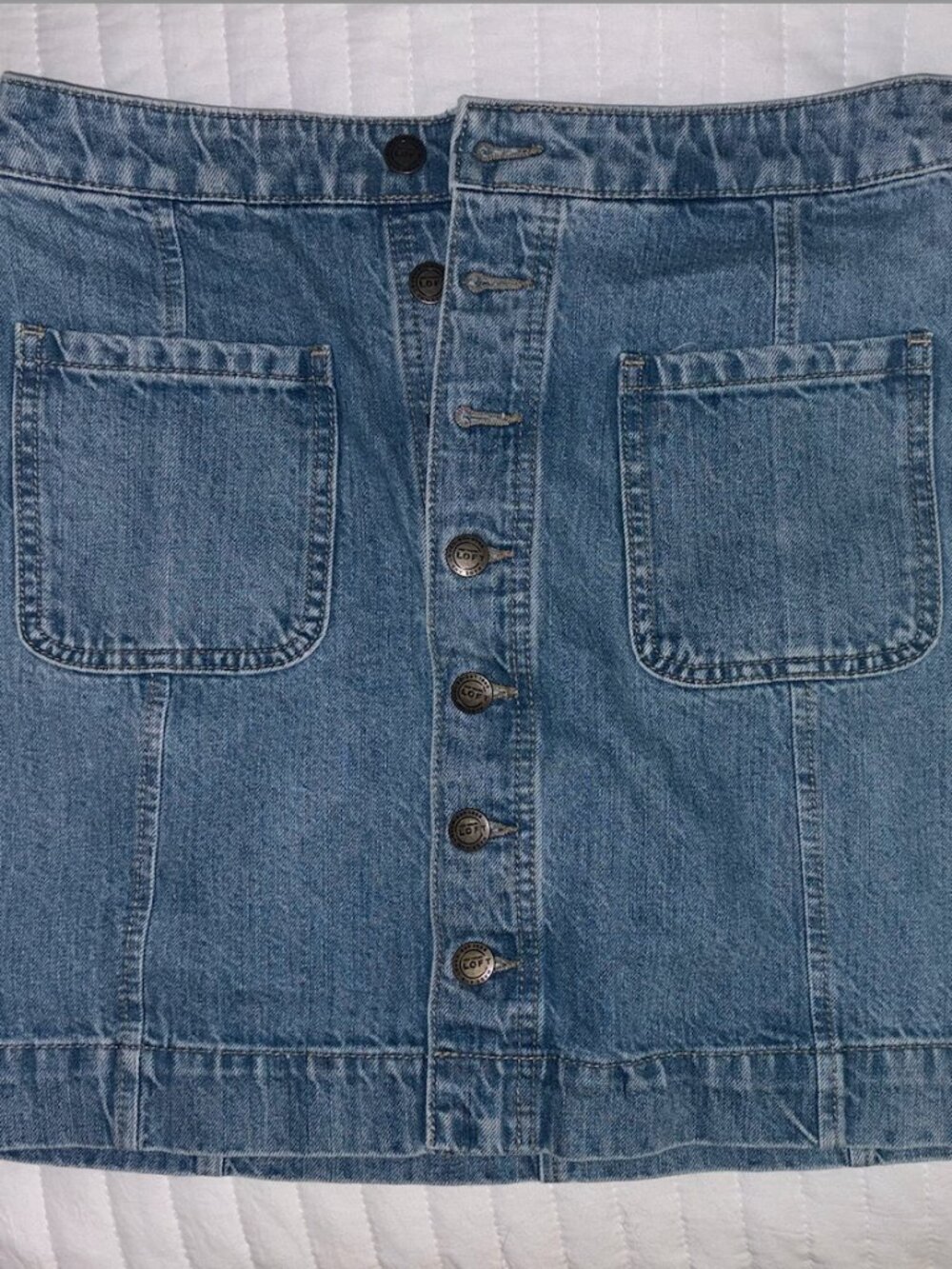 Ann Taylor Loft Denim Skirt Size 8